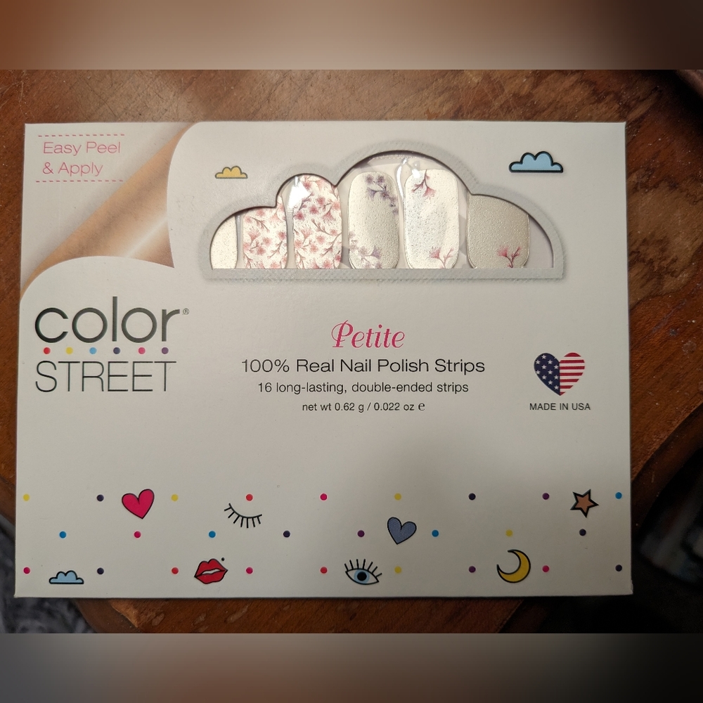 Color Street Petite Nail Strips NIP Best Buds Floral Pink Purple